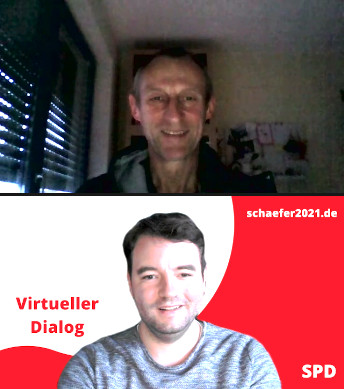 Virtueller Dialog von Bürgermeisterkandidat Adrian Schäfer mit dem Squash-Club Hasbergen e.V.